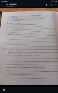 D. Answer the following questions:What is a tag? Explain diff... | Filo