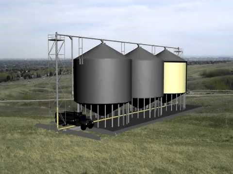 Grain Handling Systems Video - Grain Pump Around Hopper Bottom Bins