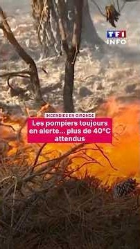 🔴 Wildfires in Gironde: Firefighters remain on high alert... over 40 degrees expected｜TF1 INFO