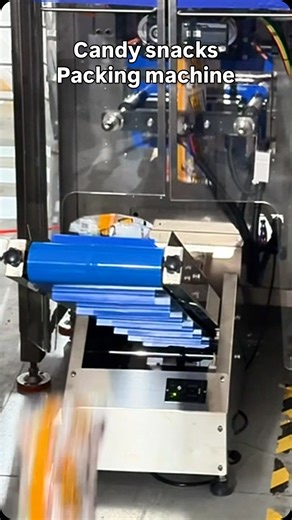 Samfull181 on Instagram: "🍬 Automatic candy snack packaging machine, perfect to pack and wrap products such as candy, chocolate, biscuits, and crackers at high speed and with extreme precision. Contact us if you’re interested. #candy #packingmachine #foodfactory #snack #filling"