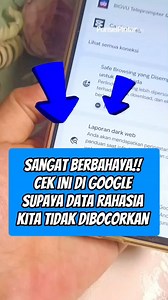 42K views · 310 reactions | Sangat berbahaya!! Cek ini di google supaya data rahasia kita tidak dibocorkan #trikandroid #tipsdantrik #android #tutorial | Jessie Cloude | Facebook