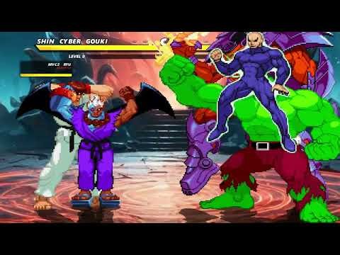 RYU & SHIN CYBER AKUMA vs HULK & ONSLAUGHT 💥 2 vs 1 MvC Battle.