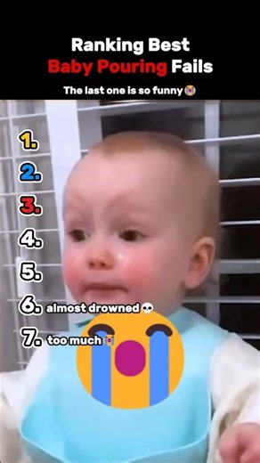 Ranking Best Baby Pouring Fails #shorts #baby