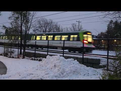 MONTREAL REM Winter Like LRT Testing after Remembrance Day Storm in Pierrefonds
