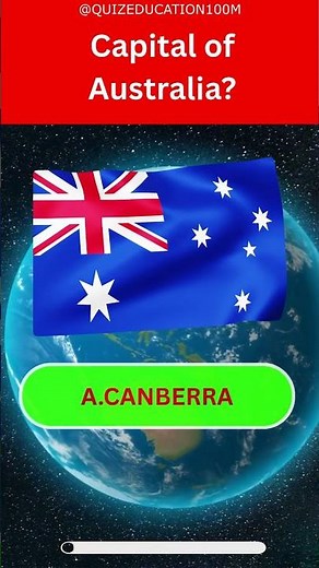 Capital of Australia?#quiz #australia #travel #geographychallenge