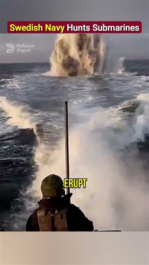 Swedish Navy Drops Depth Charges in Baltic Sea Anti-Submarine Drill