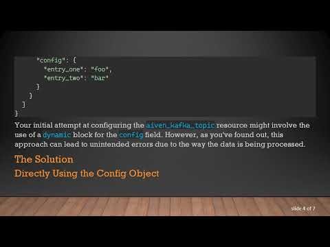How to Efficiently Populate aiven_kafka_topic Resources in Terraform Using JSON Nested Maps