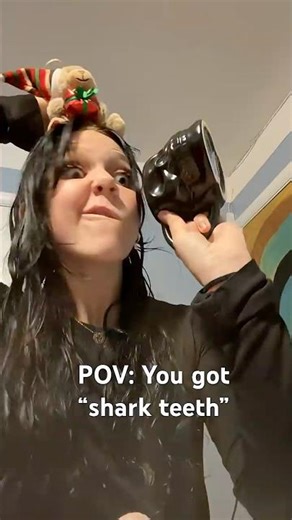 i love having “shark teeth” #fyp #funnyshorts #funny #sharkteeth #comedy