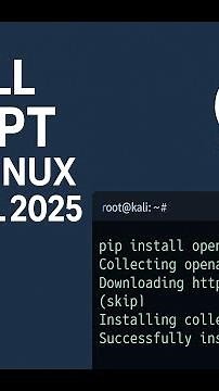 How to use ChatGPT in Terminal Kali Linux 2025.2| full tutorial step by step