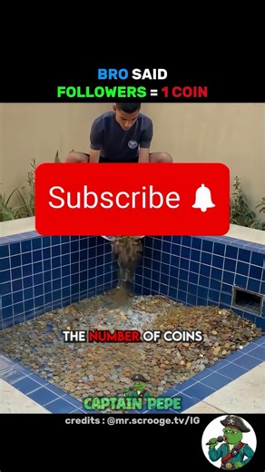 He Is Trying To Fill a Pool With Coins 😱😳