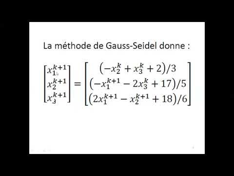 Méthodes Numériques - Méthodes itératives de Jacobi et de Gauss-Seidel - 2