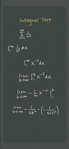 😳😳 How to use the INTEGRAL TEST for convergence 🥸🥸 #apcalculus #apcalc #unit5 #shorts