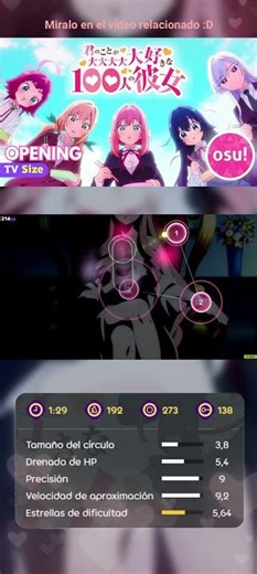 #Osu! - Dai Dai Dai Dai Daisuki na Kimi e - The 100 Girlfriends Who Really Love You #opening #short