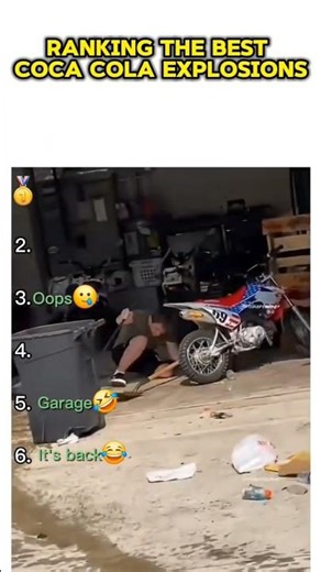 Ranking the best coca cola explosions😂 #funny #rankings #fails