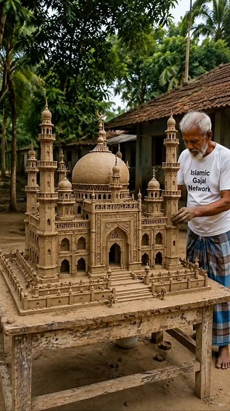 An incredibly beautiful mosque made of clay #shorts #islamic #mosque