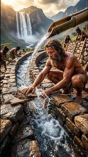 They Turned a Mountain Waterfall Into a WATER SYSTEM 🌊🔥 #shorts