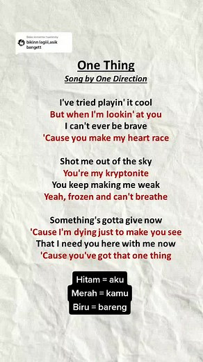 Membalas @taadstxky One Thing (karaoke duet) #sing #onedirection #duet