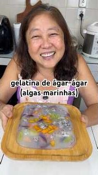 Em festas de japoneses não pode faltar essa gelatina de ágar-ágar (algas marinhas) 😋