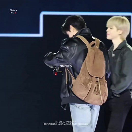 the realization on taehyung's face that he forgot spring day's lyrics then trying to leave the stage with his little backpack on 😭 | Bangtan PH