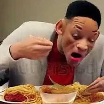 Will Smith eating spaghetti - original 2023 Stable Diffuction version