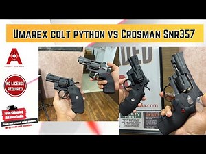 Umarex colt python vs Crosman Snr357 bb and pellet co2 air revolver #airgun #comparison