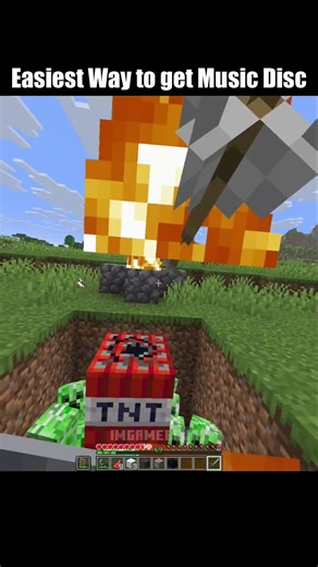 Easiest way to get music disc #minecraft #imgamerajay #shorts #youtube