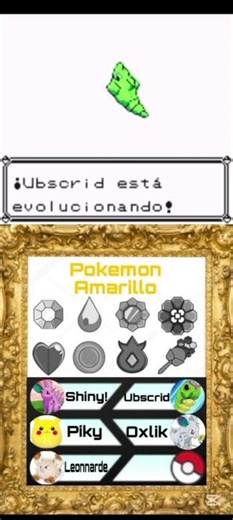 Evolución de Ubscrid (caterpie a metapod)