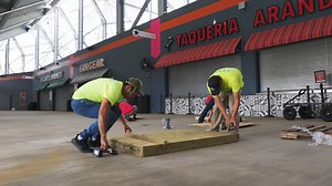5.5K views · 37 reactions | Dynamo and Dash Charities partnered with Habitat for Humanity to build playhouses for veteran families at Shell Energy Stadium ahead of the our Military Appreciation Night this Saturday, July 7! #HoldItDown | Houston Dynamo FC | Facebook