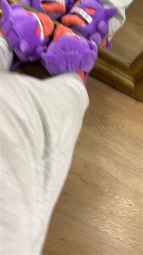 Gengar what are you…😳⁉️ #pokemon #slippers #gengar Gengar's fun slippers with an original design