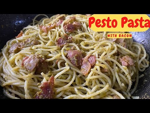 Easy Bacon Pesto Pasta | At Home