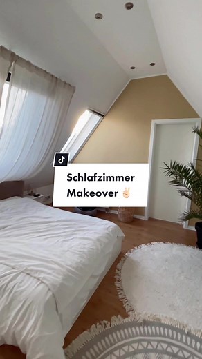 Schlafzimmer mit Dachschrägen neu einrichten ✌🏻 #makeover #transformation #interiordesign #interiorinspo #bedroom #schlafzimmer #fy #cozy #homestyle