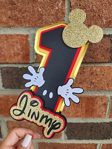 Cake Topper Birthday Mickey Mouse - Etsy