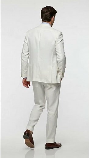 Men’s Off White Great Gatsby 3 Piece Suit, Vintage Wedding Prom Formal Vested Suit Set