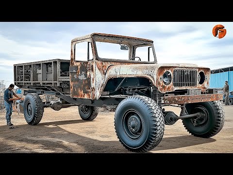 Man Fully Restores Abandoned Military Truck | Start to Finish Build by ‪@restorationproduct1718‬
