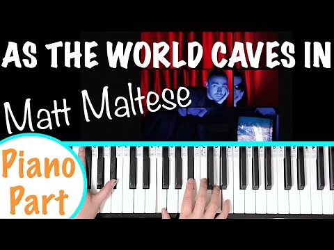 How to play AS THE WORLD CAVES IN - Matt Maltese Piano Tutorial