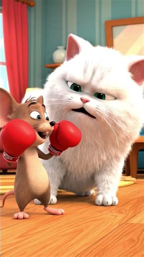 Cat vs Mouse Boxing Fight 😂🥊 | Funny Cartoon Short2️⃣ Funny Cat and Mouse Boxing Battle 🐱🥊🐭 like