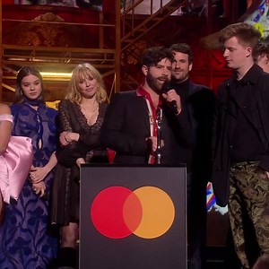 The moment Foals were announced as the Best Group winners | BRIT Awards