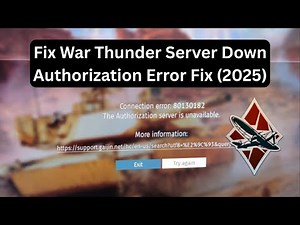 Fix War Thunder Server Down Authorization Error Fix (2025)