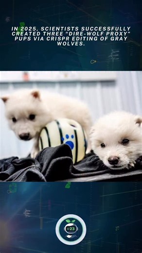 In 2025, scientists successfully created three “dire wolf proxy” pups...