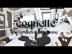 ʚଓ Gray/Dark Coquette Family Home - Speed Build ! | Adopt me ! Roblox ♡ ˚｡