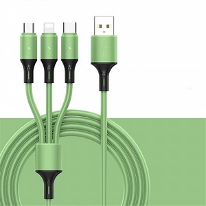 [Hot Item] Rt-Mc62 High Speed USB Type C Micro Lightning 3 in 1 Fast Charging Cable