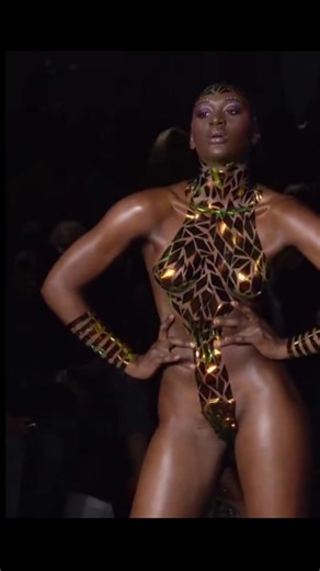 Black Tape Project: Glittery Tape Bikinis on Runway