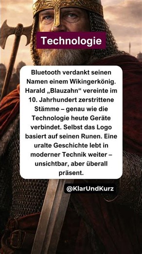 Die überraschende Geschichte hinter Bluetooth. #technologie
