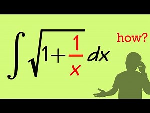 integral of sqrt(1+1/x), by u-substitution