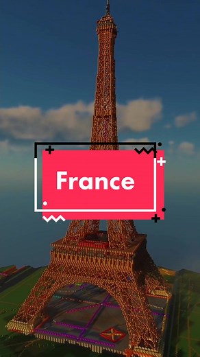 FRANCE #🇫🇷 #France #EiffelTower #French #Europe #BuildTheEarth #BTE #Minecraft #MC #MinecraftBuilds #Gaming #Showcase #CountingStars #PippenFTS #fy