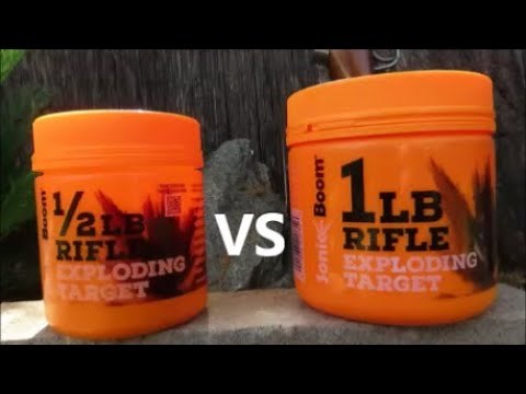 TANNERITE EXPLODING TARGETS || 1/2LB VS 1LB!!