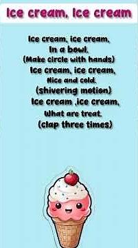 Ice Cream Ice Cream Poem For Kids | English Poem For Kids | Ice Cream Song / Kids learn TV