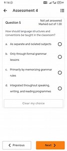 How should language structures and conventions be taught in the... | Filo
