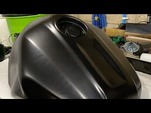 HOW TO PAINT YOUR MOTORCYCLE GAS TANK, raised letters under paint