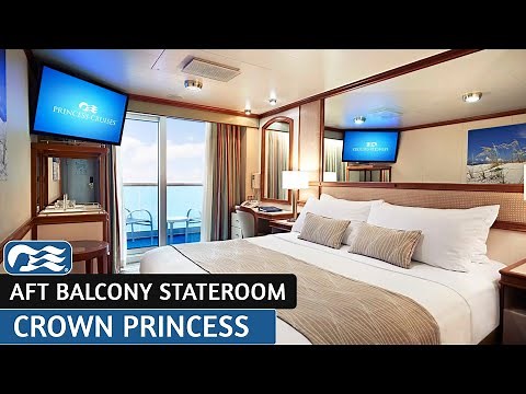 Crown Princess | Aft Balcony Stateroom | Full Walkthrough Tour & Review | 4K